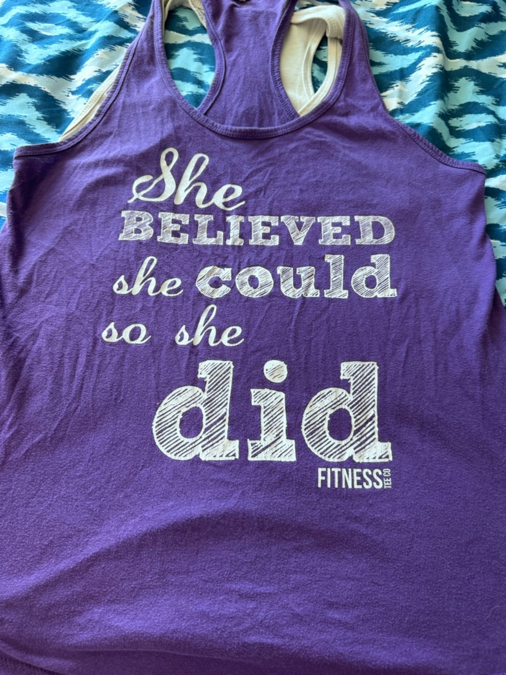 Set of 6 Motivational Athletic Racerback Tank Tops